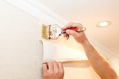 Pose de papier peint à Maron — revêtements muraux et toiles de verre